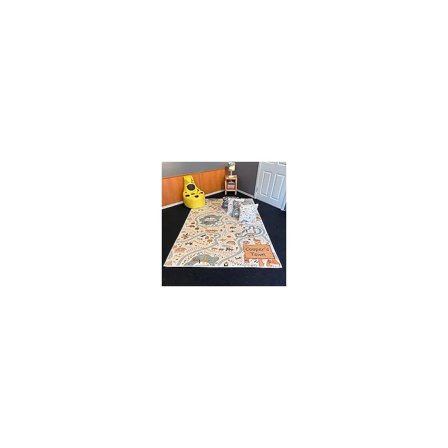 Çocuk Bebek Odası Eğitici Oyun Halısı Yıkanabilir Kaymaz Taban Çocuk Halısı Oyun Matı Kreş Halısı Bebek Playmat Halı Çocuklar Erkek Kız Çocuk Odası Ev Dekorasyonu (Krem, 160 x 240 cm)