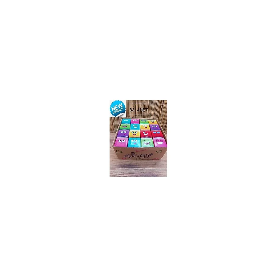 Çocuk Gelişim Oyuncaklar Wren Shop Emoji Figür Midi Küp Çim Adam 32Adet Doğum Günü Ve Özel Günler Iç