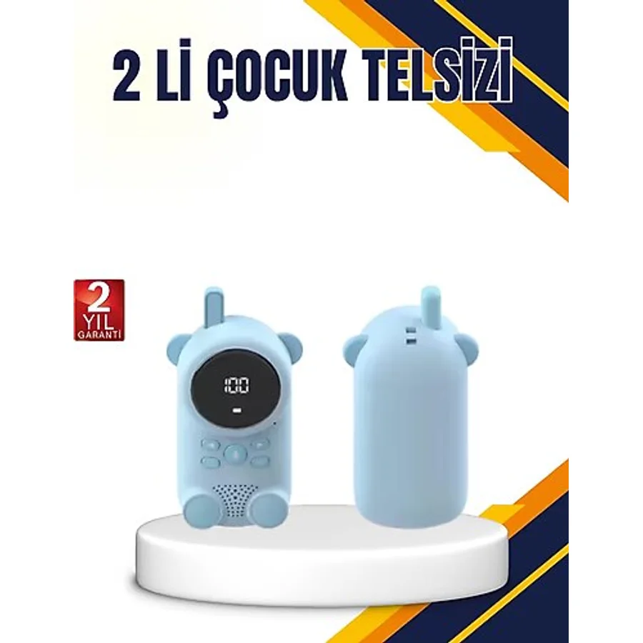 Çocuk ve Bebek Telsizi - 22 Kanal VOX Modu USB Şarjlı Renkli Ekran - MRK2602-9798