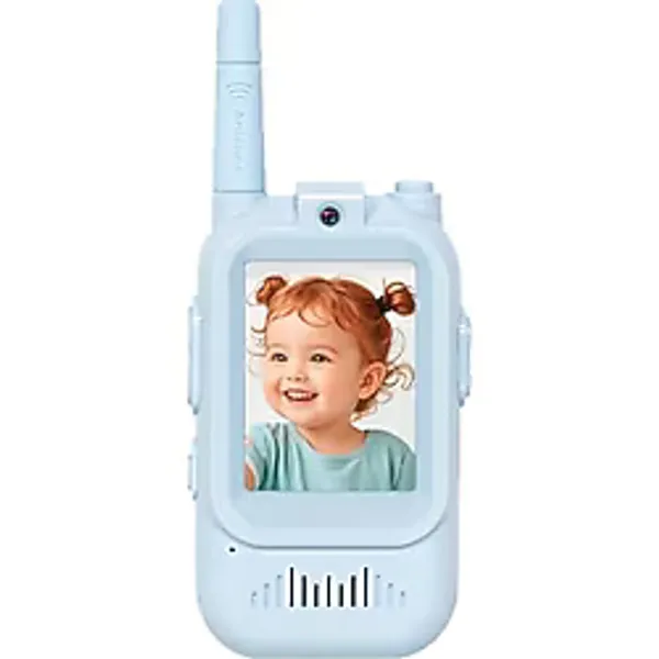Çocuklar İçin Akıllı Kameralı Telsiz Kablosuz Walkie Talkie Görüntülü & Eğitici Oyuncak (mavi)