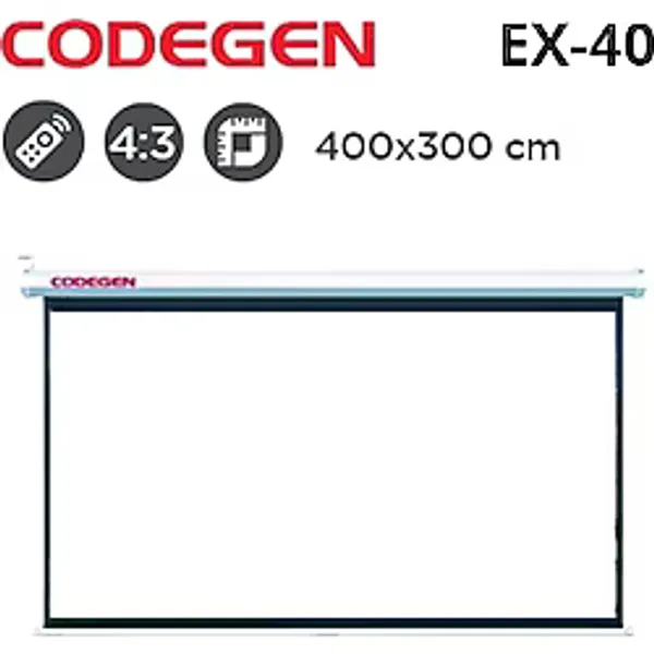 Codegen EX-40 400x300 Motorlu Projeksiyon Perdesi