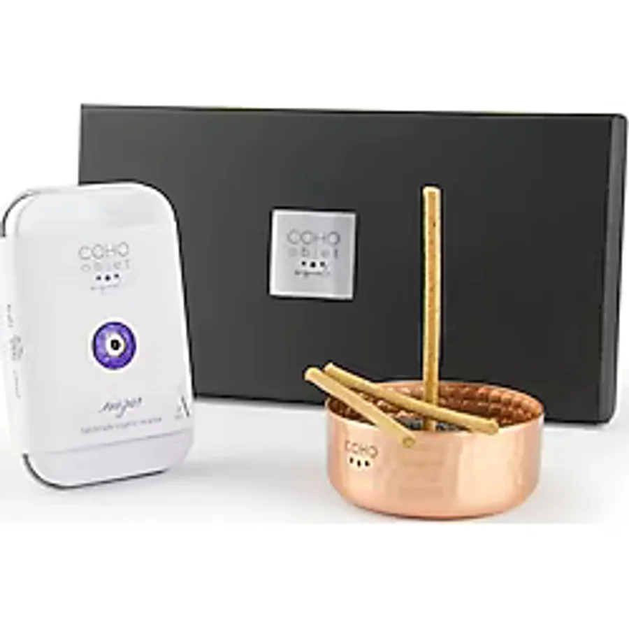 Coho Box Nazara Karşı Tütsü & Meditation Bakır Tütsülük Hediye Seti