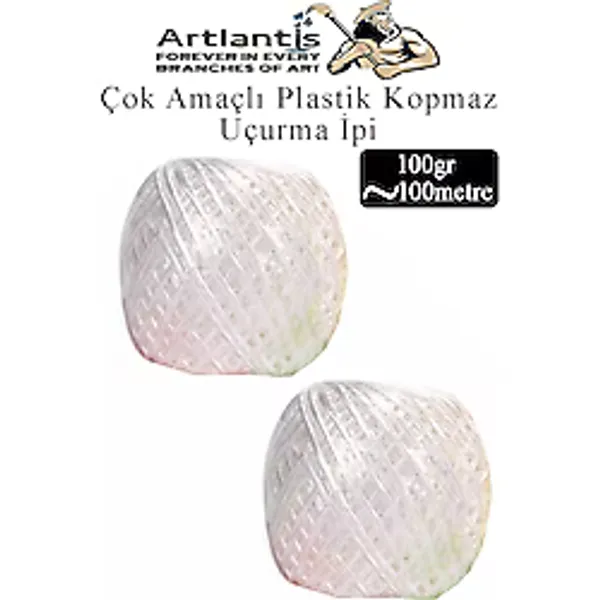 Çok Amaçlı Plastik Kopmaz Uçurtma İpi Çamaşır İpi 2 Adet Renkli 100 Metre Naylon İp Çırpı İpi Çizim İnşaat Duvar İpi
