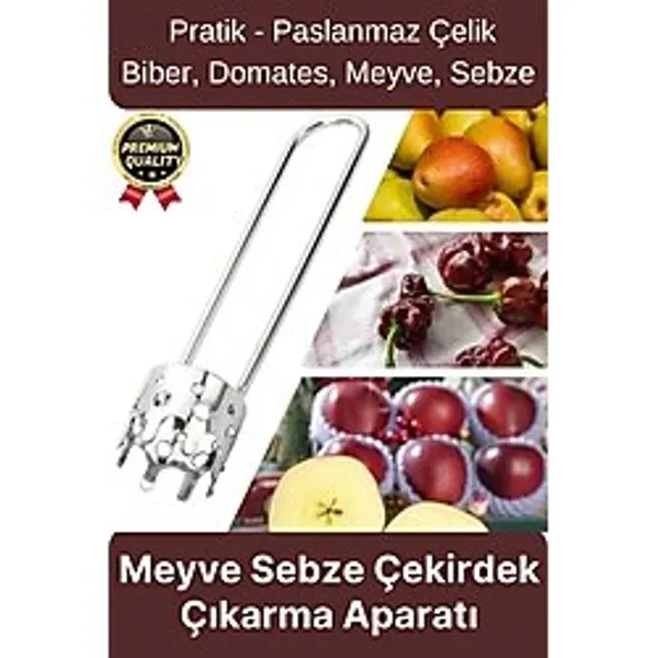 Çok Amaçlı Sağlam Pratik Paslanmaz Çelik Biber Domates Meyve Sebze Çekirdek Çıkarıcı Oyacak Aparatı