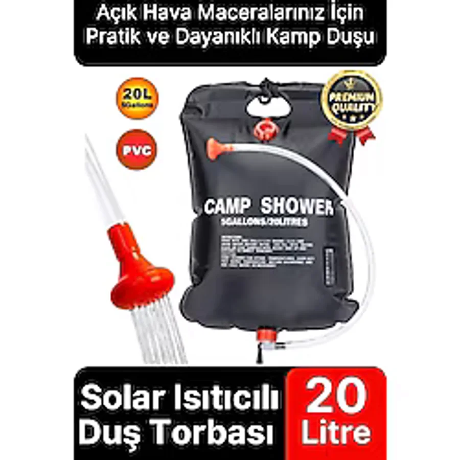 Çok Fonksiyonlu Dayanıklı Yüksek Kaliteli Pvc Malzeme Solar Isıtıcılı Kamp Duş Torbası 20 Litre