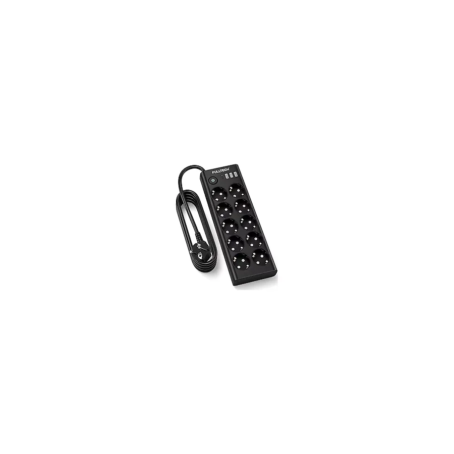 Çoklu Priz 10'lu Grup Priz USB'li (3x USB-A, 1x USB-C), 3680W 16A, 2 Metre Kablo, Topraklı Uzatma Kablosu, Ev Ofis Gaming