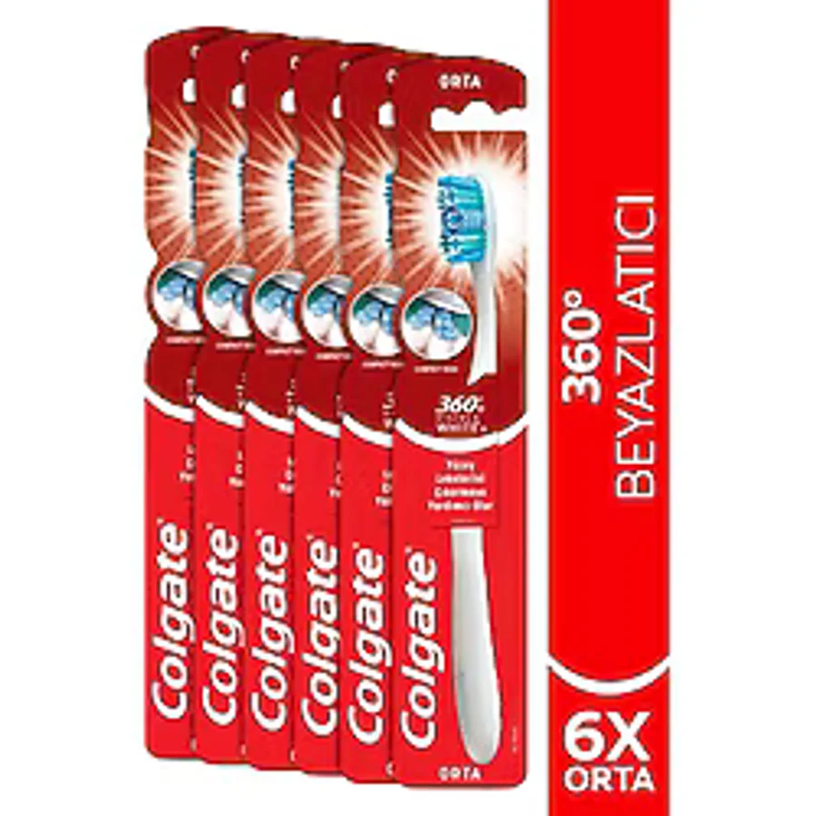 Colgate 360 Visible White 6'lı Diş Fırçası