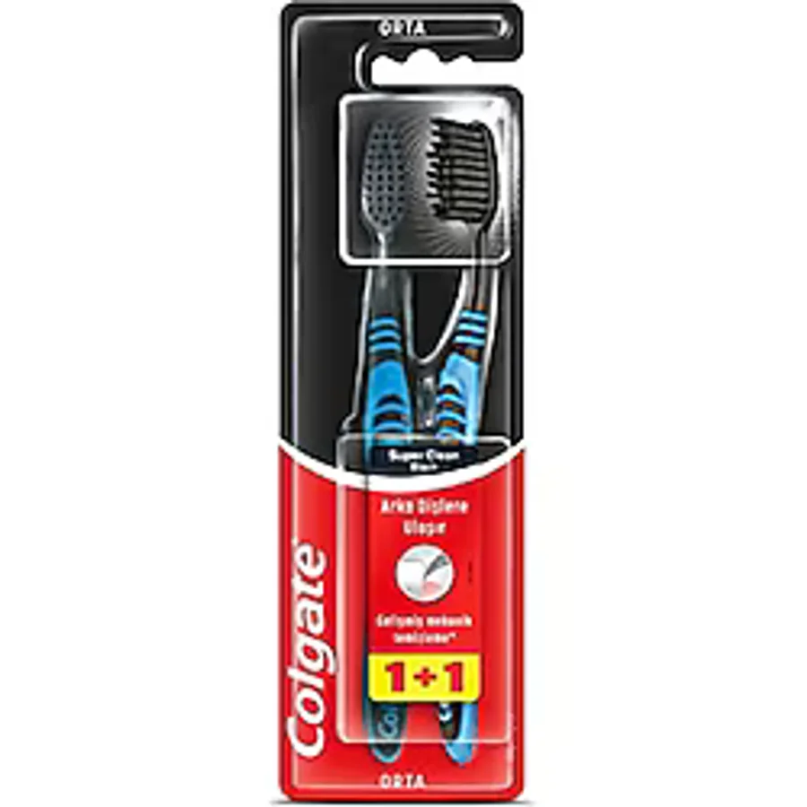 Colgate Super Clean Black 1+1 Diş Fırçası