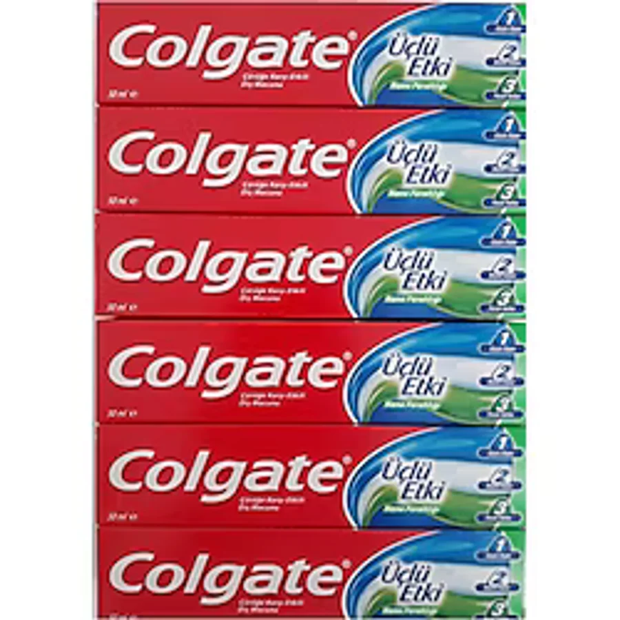 Colgate Üçlü Etki Beyazlatıcı 50 ml 6 Adet Florürlü Diş Macunu