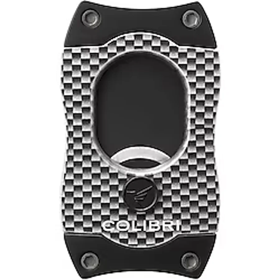 Colibri S-Cut Karbonfiber Beyaz - Gümüş Puro Makası Kesici