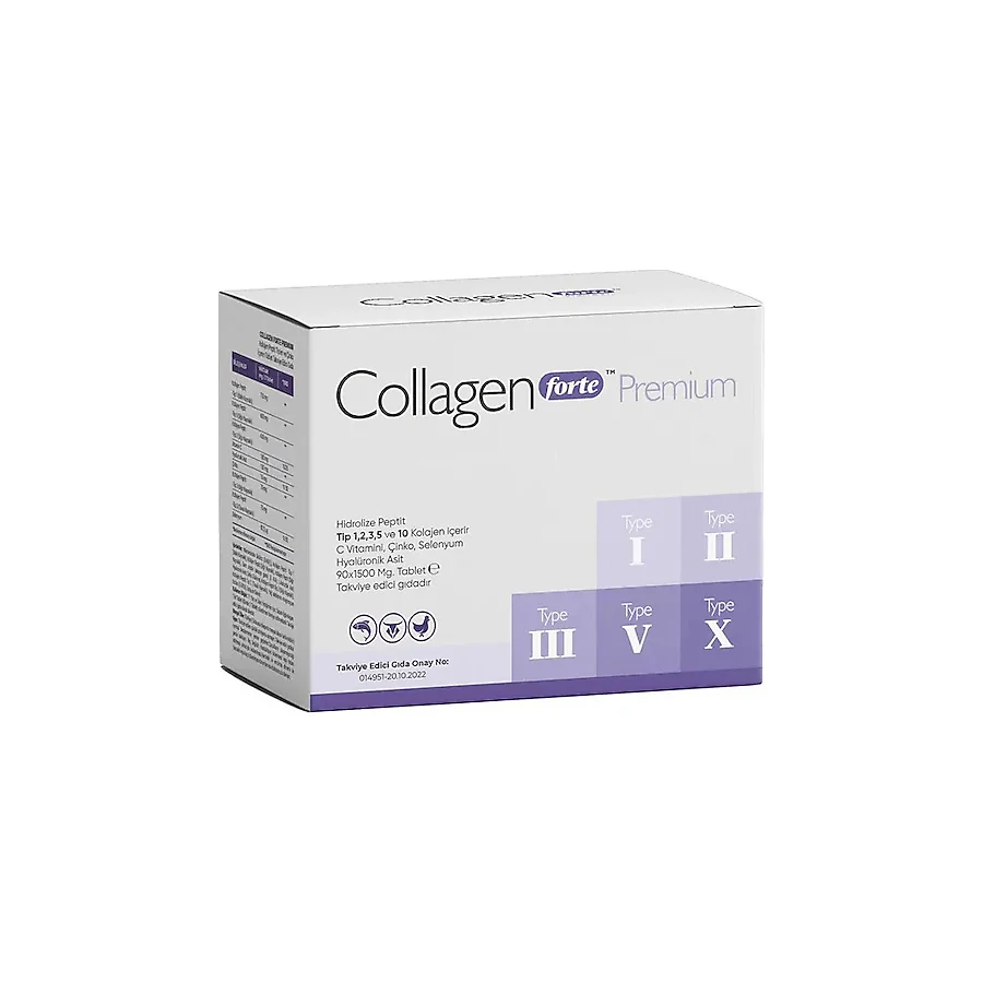 Collagen Forte Platinum Premium 5 Tip Kolajen 90 Tablet
