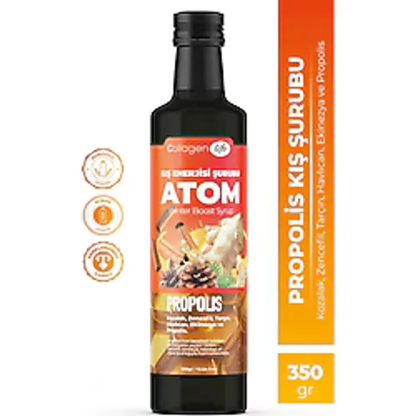 Collagen Life Atom Kış Enerjisi Kozalak Pekmezi, Tarçın, Havlıcan, Zencefil, Ekinezya Bitki Ekstrakt Karışım 350Gr
