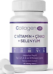 Collagen Life Pro C Vitamin Çinko Selenyum 500 mg 90 Tablet