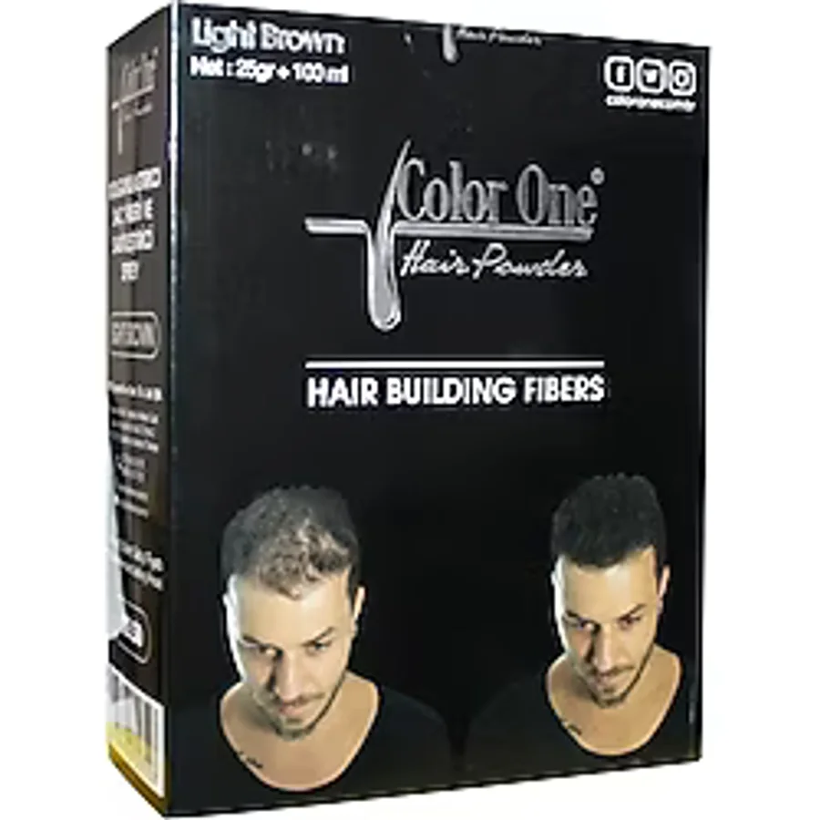 Color One Hair Powder Light Brown Dolgunlaştırıcı Saç Fiberi.25 gr +100 ml - Kahverengi