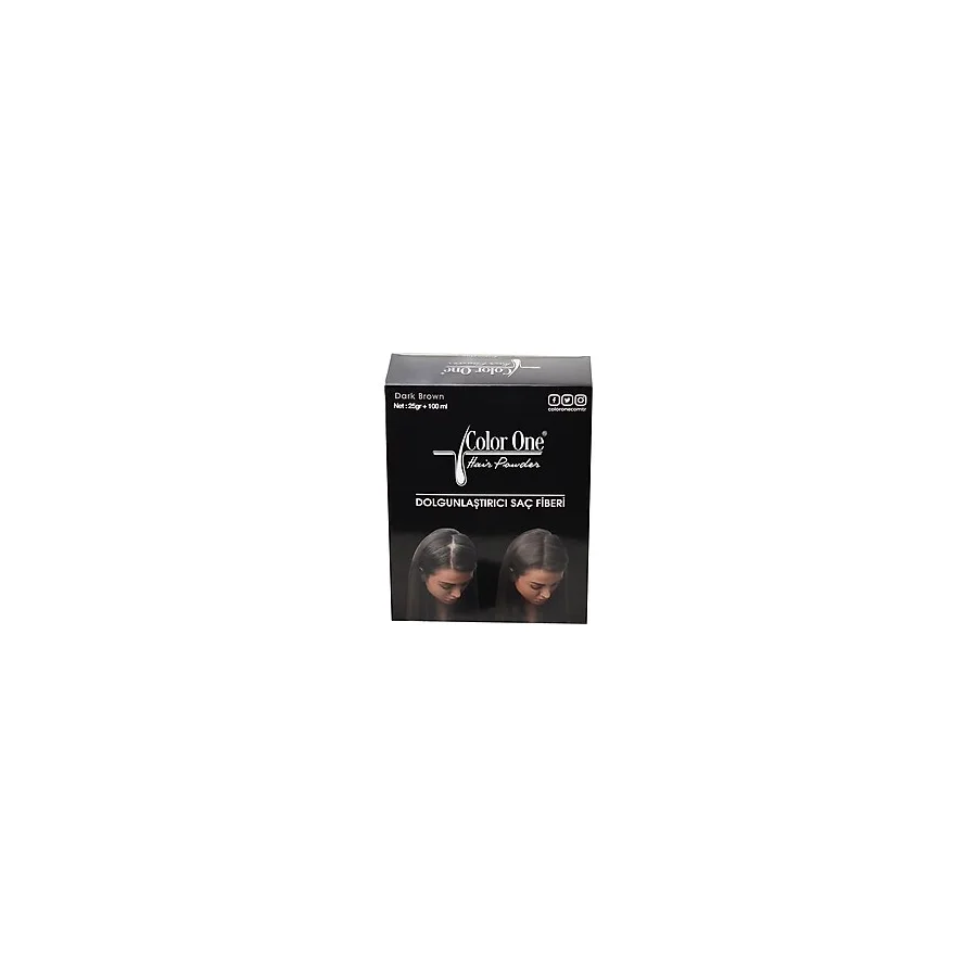 Color One Hair Saç Topiği Set Koyu Kahve(Dark Brown) 25 Gr+100 Ml