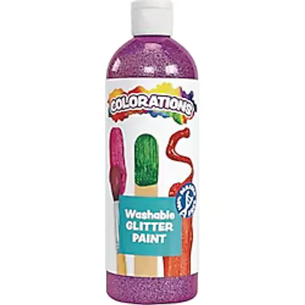 Colorations Yıkanabilir Mor Simli Boya, 473 ml, Canlı Mor, Toksik Olmayan Boya, Çocuk Boyası, Parlak Çocuk Boyası, Sanat Malzemeleri, Çocuklar İçin El İşi Resim, Ev Sanat Projeleri, Okul Boyası