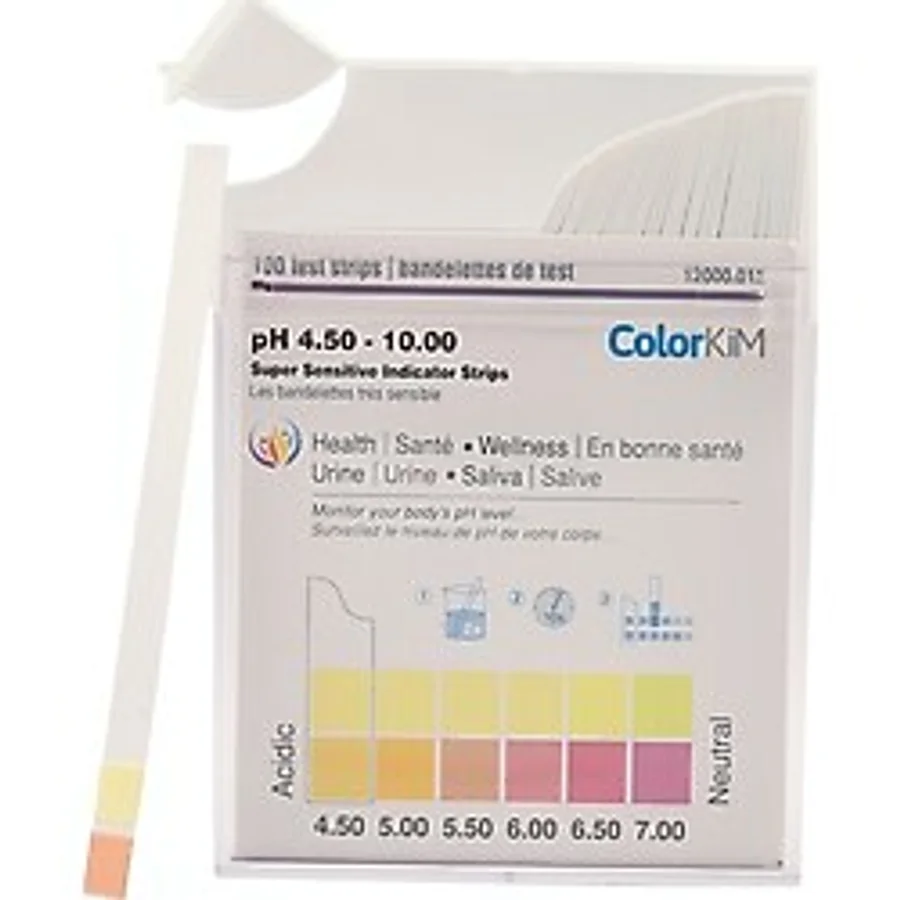 Colorkim Ph 4,5-10 Ölçer Test Kağıtları + Turnisol Ph Test Kiti Çubukları Kutu Içerisinde Ölçüm Çubuğu 100'lü
