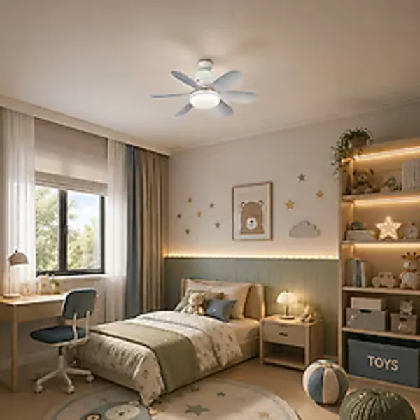 Colours Smart LED Fan Işıklı Duy Tipi Tavan Vantilatörü - Beyaz