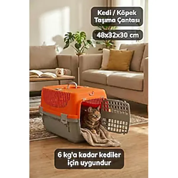 Comfort Kedi Köpek Evcil Hayvan Taşıma Çantası Orta Boy 48x32x30 cm