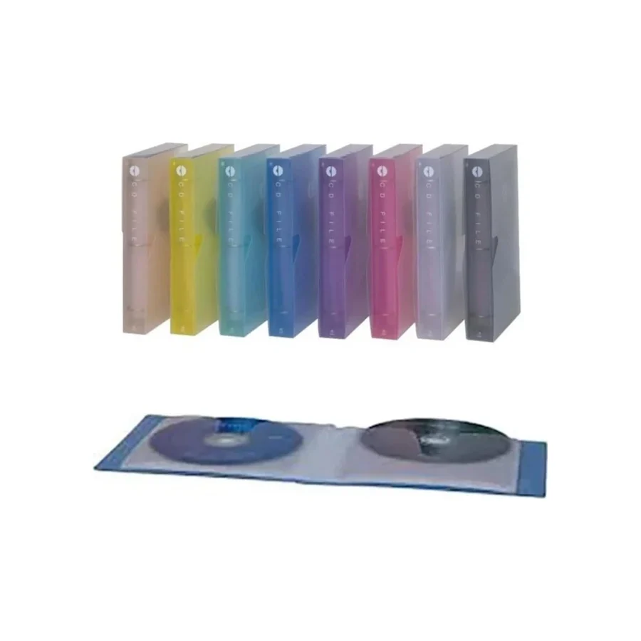 Comix Cd Kutusu 48 Li CD Kutusu CD Çantası Şeffaf Renkler