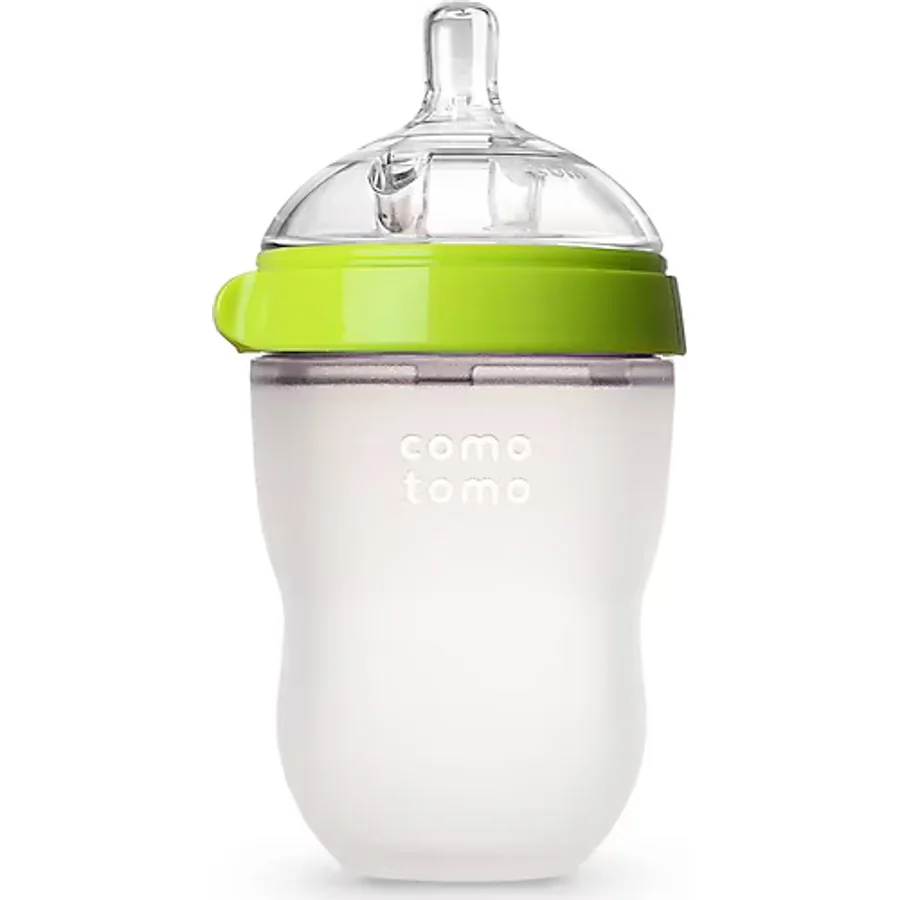 Comotomo Orta Akışlı 3-6 Ay Silikon Biberon 250 ml Yeşil