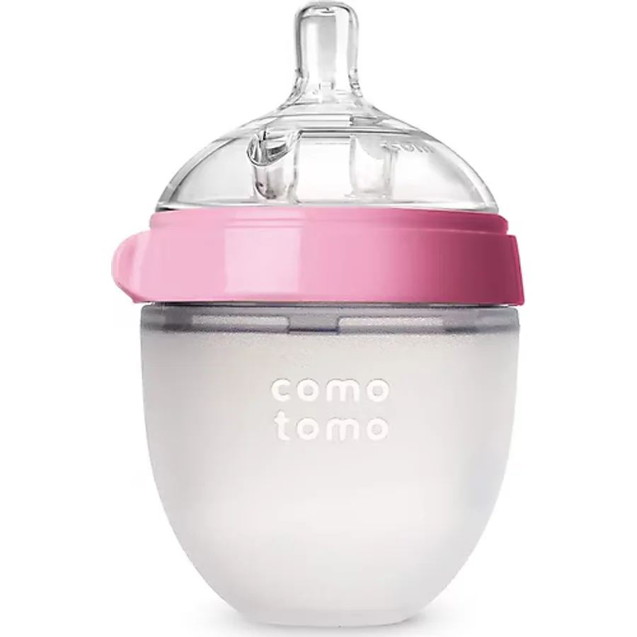 Comotomo Yavaş Akışlı 0-3 Ay Yenidoğan Silikon Biberon 150 ml Pembe