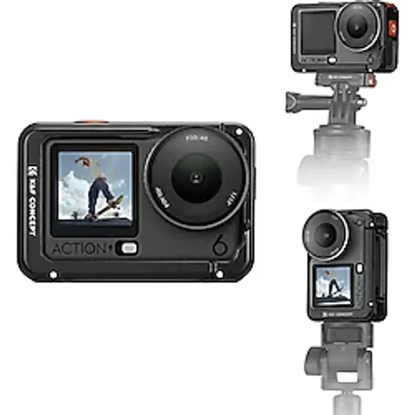 Concept Djı Osmo Action 6 İçin Kamera Kafesi, Alüminyum Gövde Genişletme Gövdesi, Flaş Pabucu Tutuculu, Tripod, Selfie Çubuğu, Kamera Aksesuarı İçin 1/4 Inç Vida Adaptörlü Koruyucu Gövde