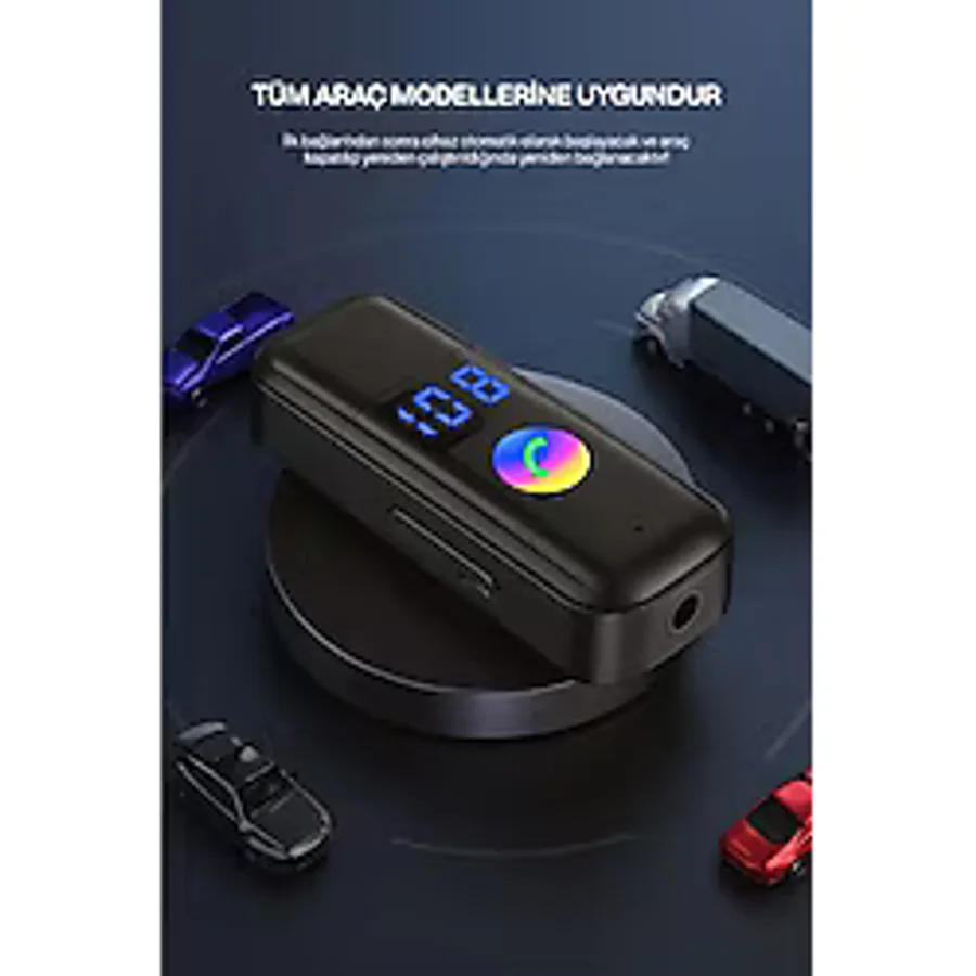 Concord Bt-16 2ın1 Bluetooth Receiver Usb-Aux Kablo Ses Kontrol Ekran