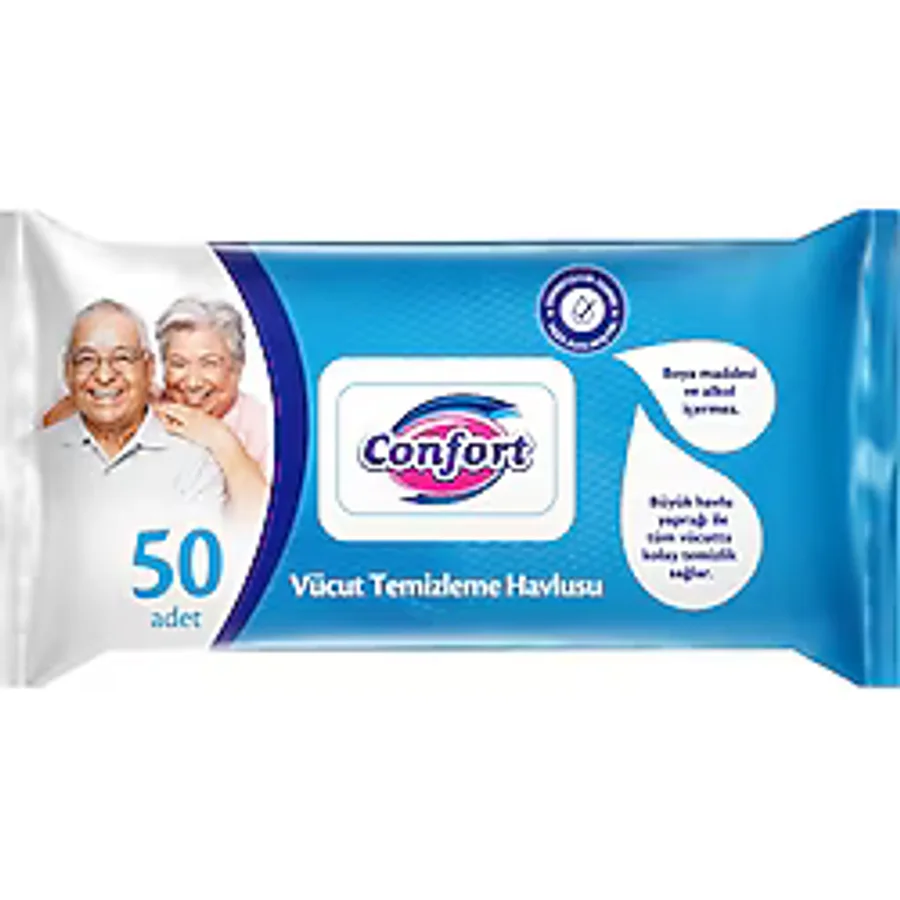 confort Vücut Temizleme Havlusu 50 Adet