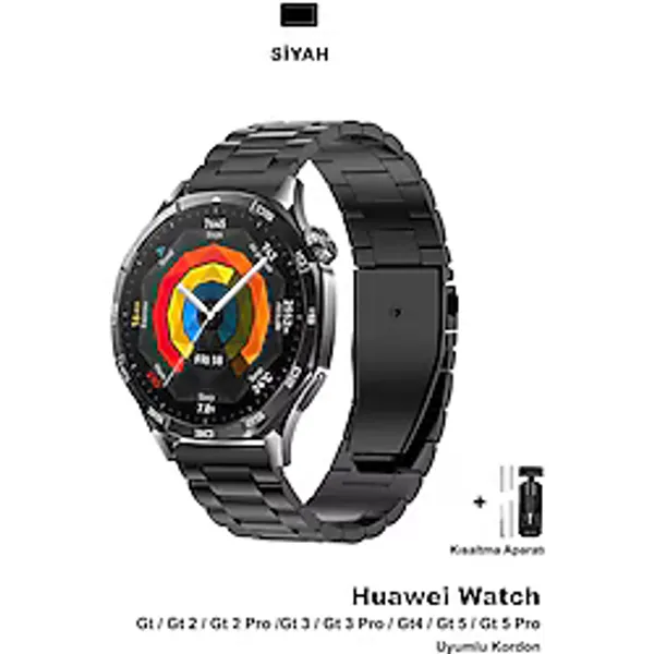 CONOCER Huawei Watch GT3 Pro Titanyum 46mm Uyumlu 22mm Metal Bakla Saat Kordonu - Şık Tasarım