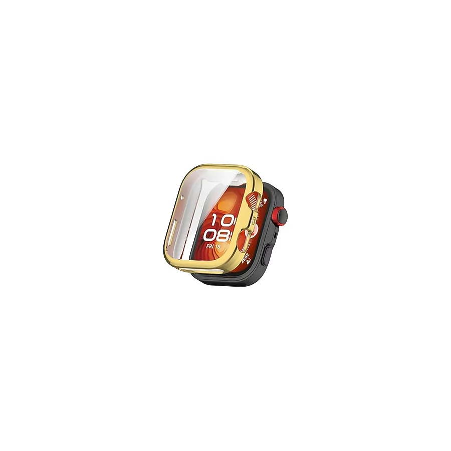 CONSTRAIN - Huawei Watch Fit 4 Pro Silikon Parlak Renkli Ekran Koruyuculu Kasa Koruyucu (Fit/Fit2/Fit3 ile Uyumlu De - Beyaz 4