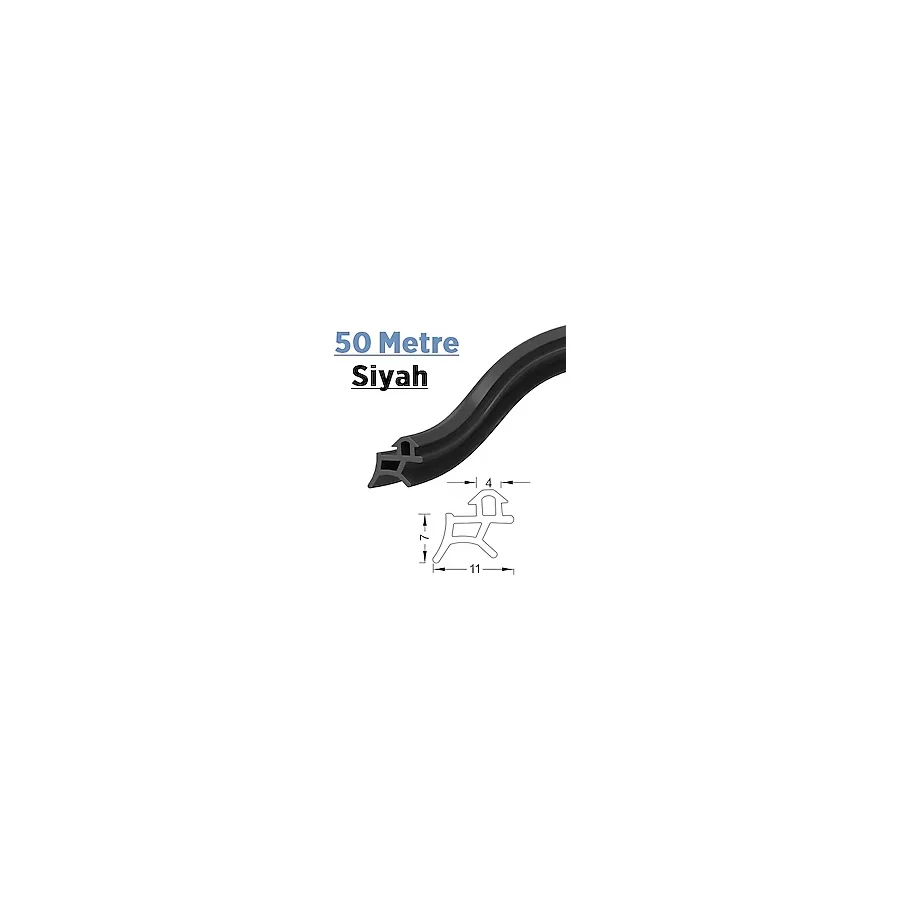 Contacall Pen Markalarının Kapı Pencere Contası Pvc Fitili 50 Metre Siyah Tüm Standart Pvc Pimapen, Fıratpen, Egepen, Winsa Gibi Markalara Uygun