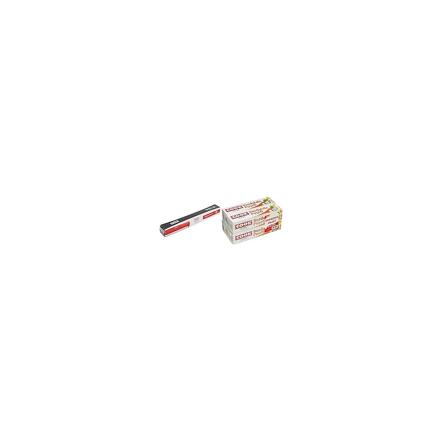 Cook Bas & Kes Streç Film 30 cm x 60 m-Yedek ve Cook Buzdolabı Poşeti 3+1 Ekonomik Paket, Orta Boy 24 x 38 cm (1 x 4 Adet)