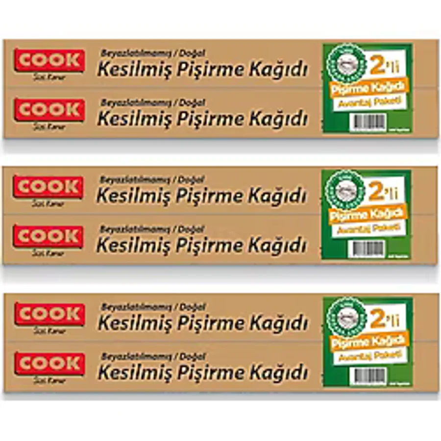 COOK Doğal Pişirme Kağıdı 16x2'li (3 Çift)