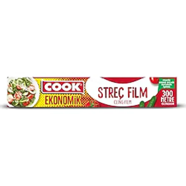 Cook EDT PE Streç Film, Sarı, 45 cm x 300 m, 8 Micron