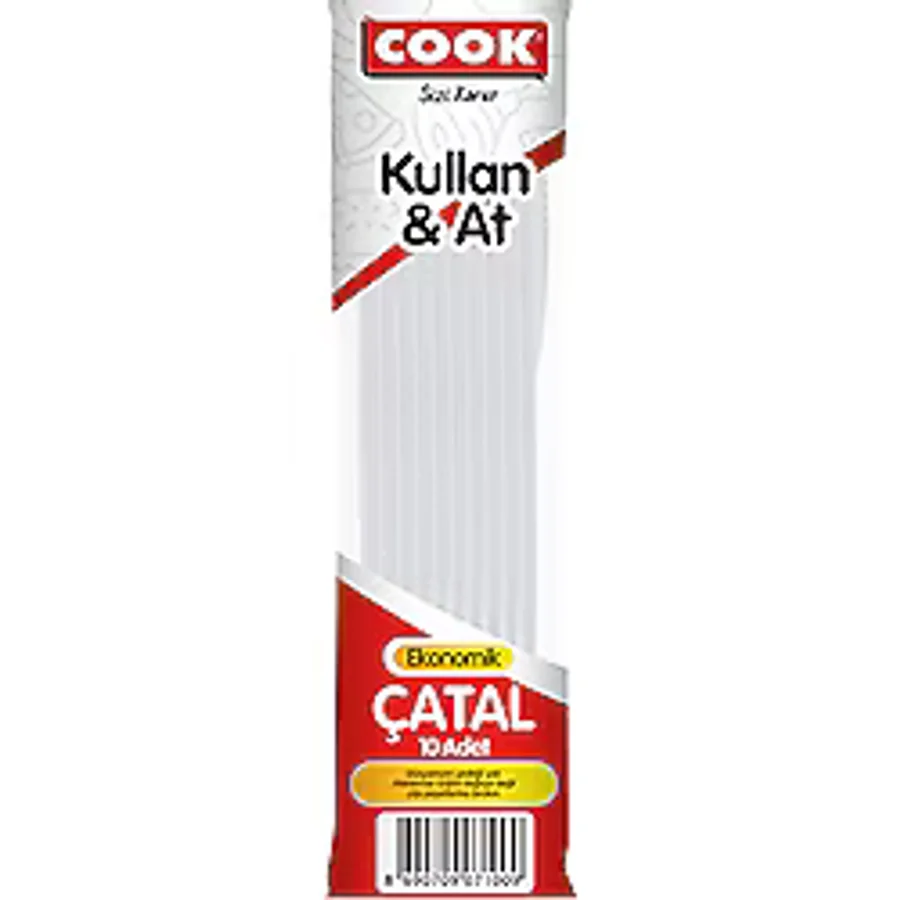 Cook Ekonomik Plastik Çatal 10'lu