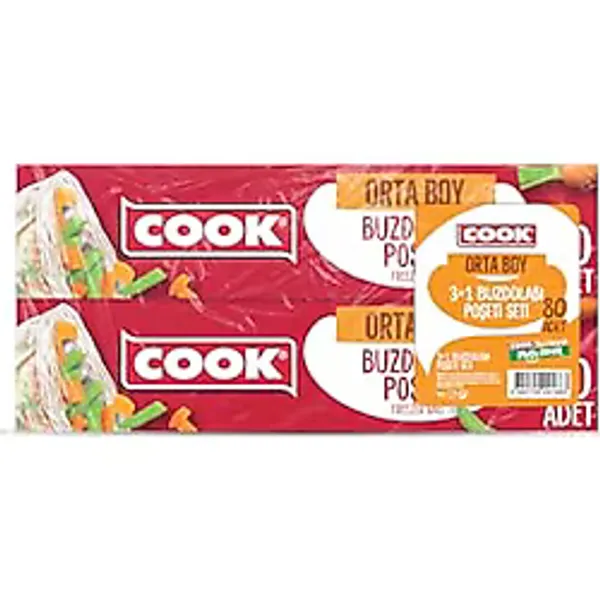 COOK Hediyeli 3+1 Orta Boy Buzdolabı Poşeti