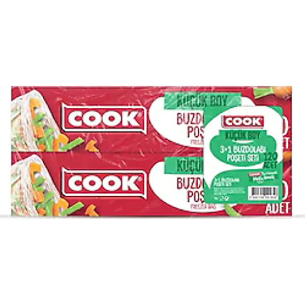 Cook Küçük Boy Buzdolabı Poşeti 4x30'lu