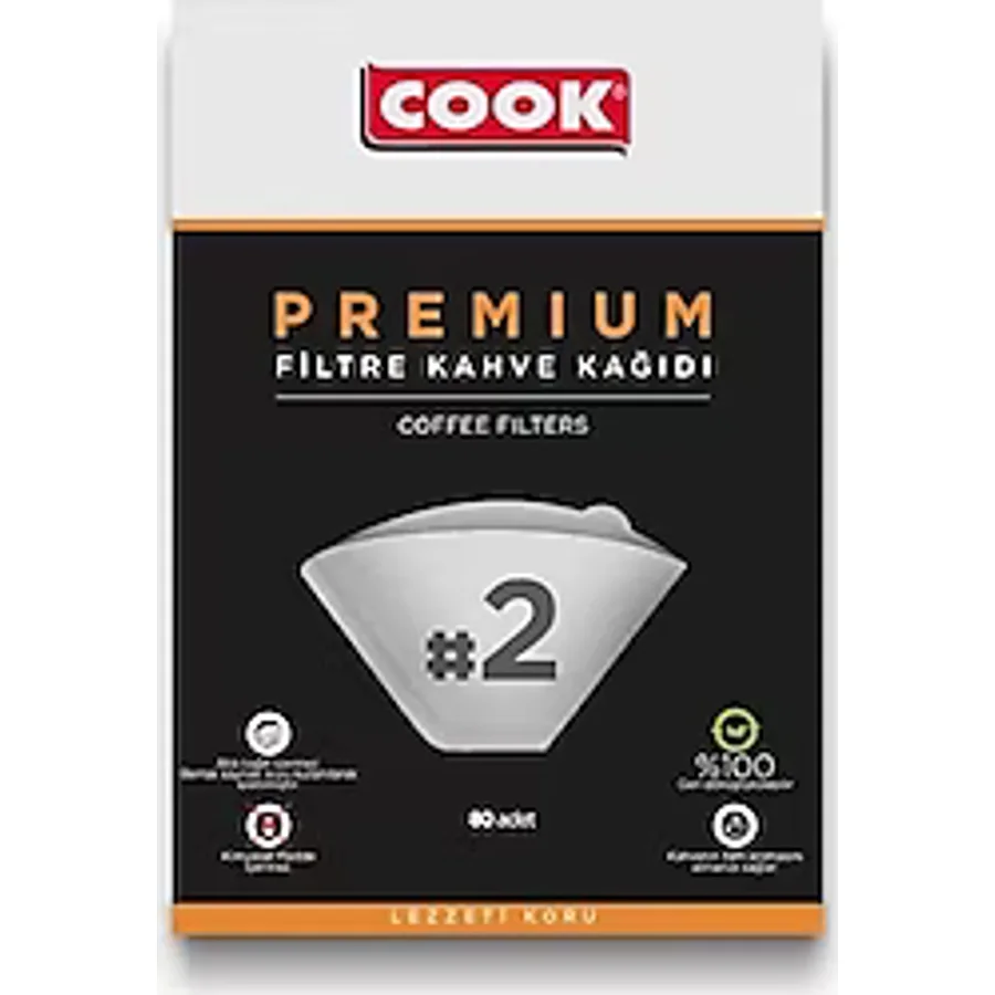 Cook Premium Filtre Kahve Kağıdı 80'li Ebat 2