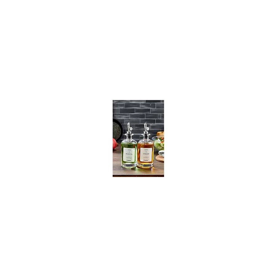Cooker 2'li 500 ml Cam Yağlık Sirkelik Sosluk Seti CKR3891 - Çok Renkli