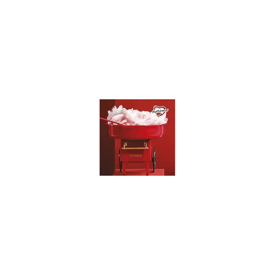 Cookplus Kırmızı Pamuk Şeker Makinesi 31x31x26 cm Kolay Kullanım ve Taşınabilirlik Özelliği