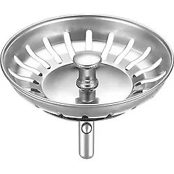 Çöpmak Paslanmaz Evye Mutfak Lavabo Sifonu Gider Metal Tıpa Süzgeci