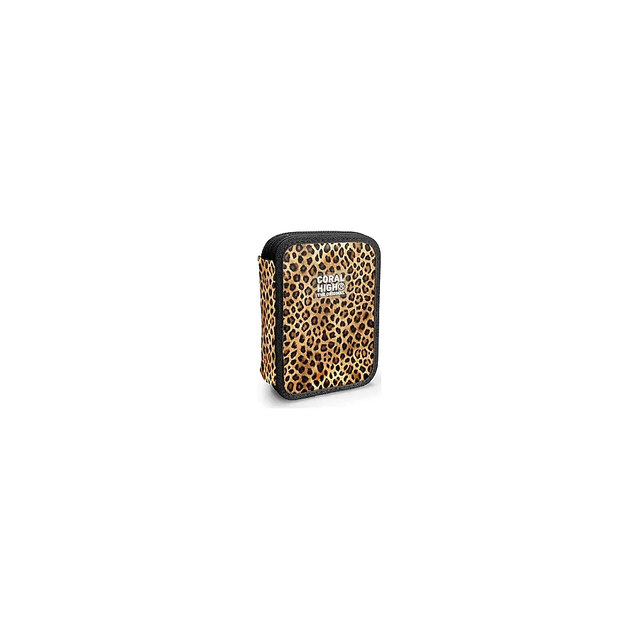 Coral High 11147 Leopar Desenli Çift Katlı Kalemlik