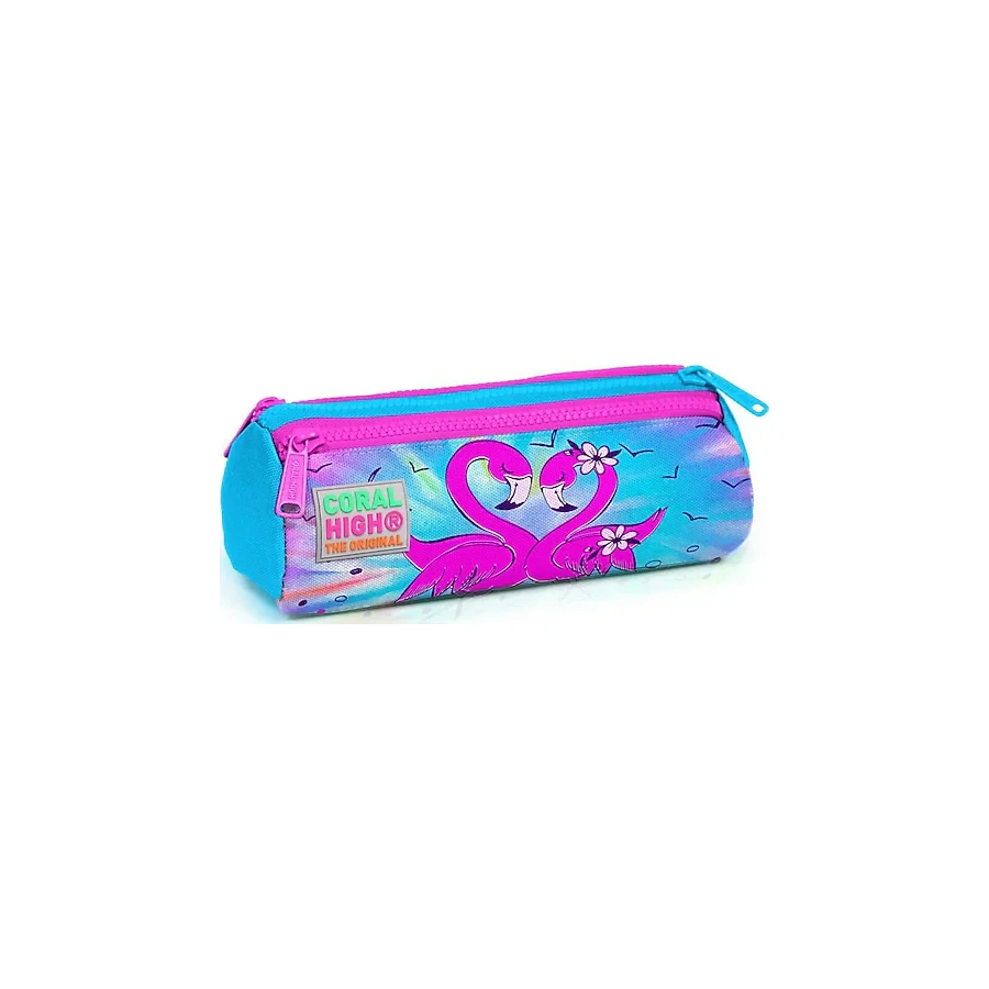 Coral High 22030 Flamingo Desenli 3 Bölmeli Kalemlik
