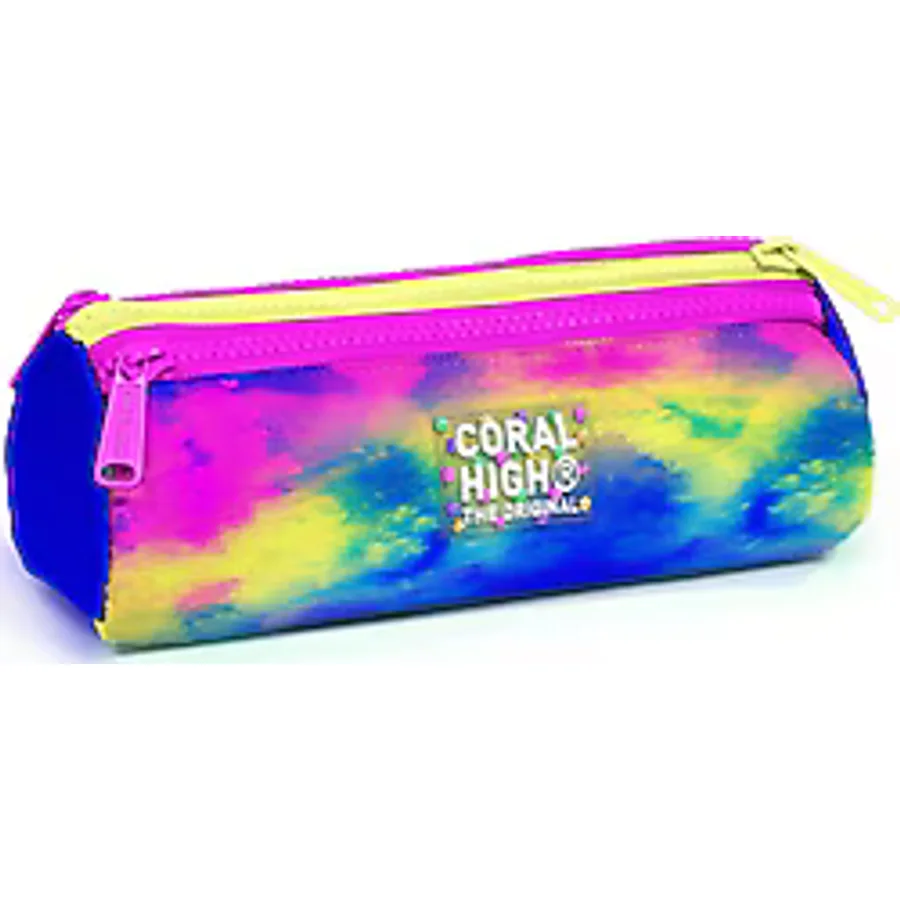 Coral High 22057 Renkli Batik Desenli 3 Bölmeli Kalemlik
