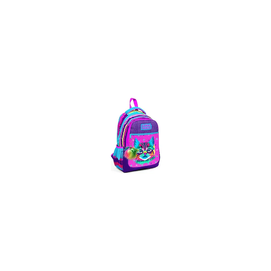Coral High 23477 Kedi Desenli 3 Bölmeli Okul Sırt Çantası