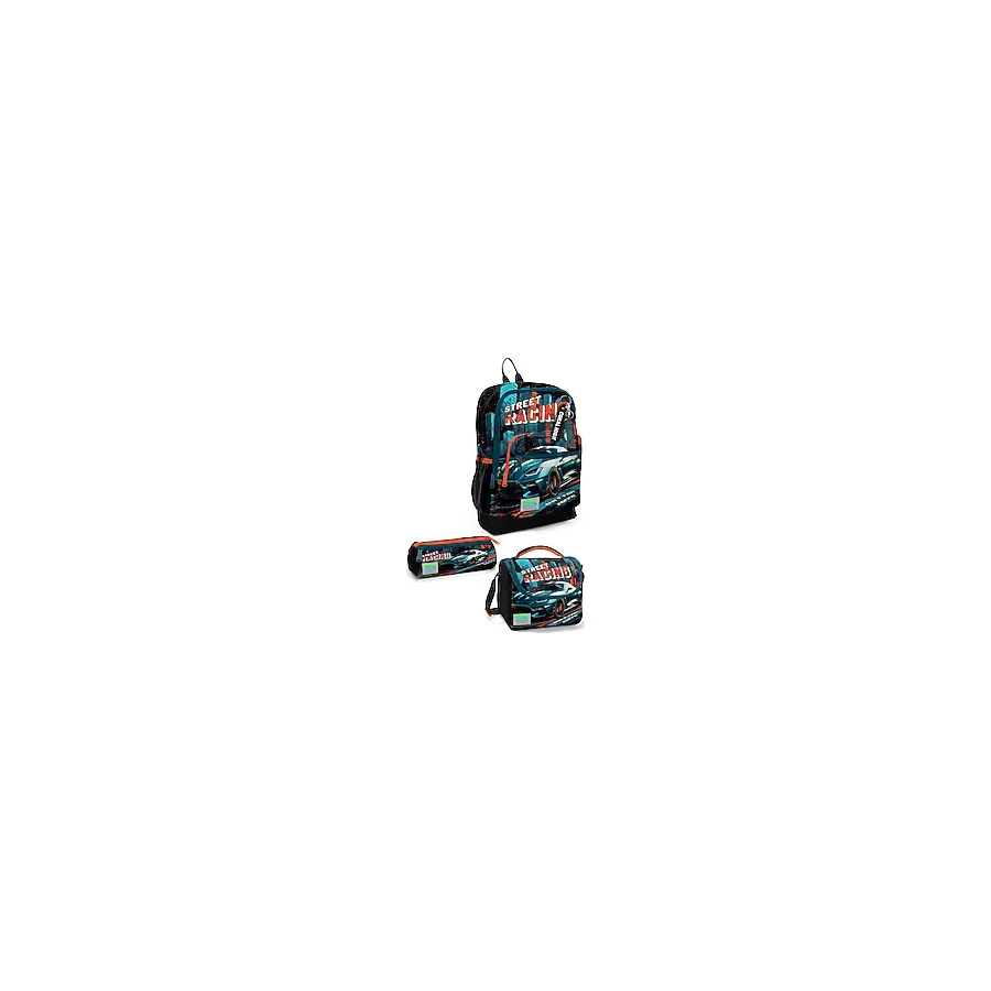 Coral High 23765 Ilkokul Sirt Çantası + Beslenme Çantası + Kalem Kutusu 3'Lu Set
