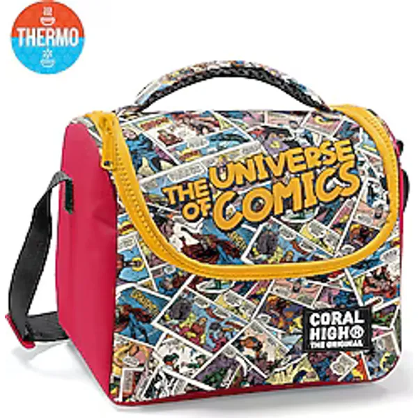 Coral High 37115 Çizgi Roman Desenli Termoslu Beslenme Çantası