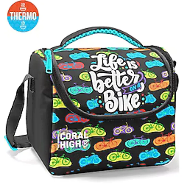 Coral High 37143 Bisiklet Desenli Termoslu Beslenme Çantası