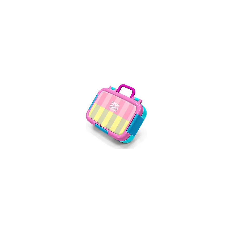 Coral High 39123 Pembe-Sarı Çizgi Desenli Çelik Beslenme Kutusu